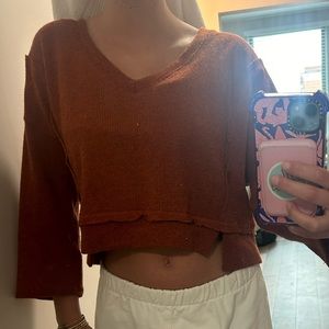 Altard State Rust colored cropped sweater